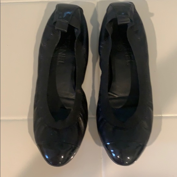 Chanel ballerina black Shoes size 38 1/2